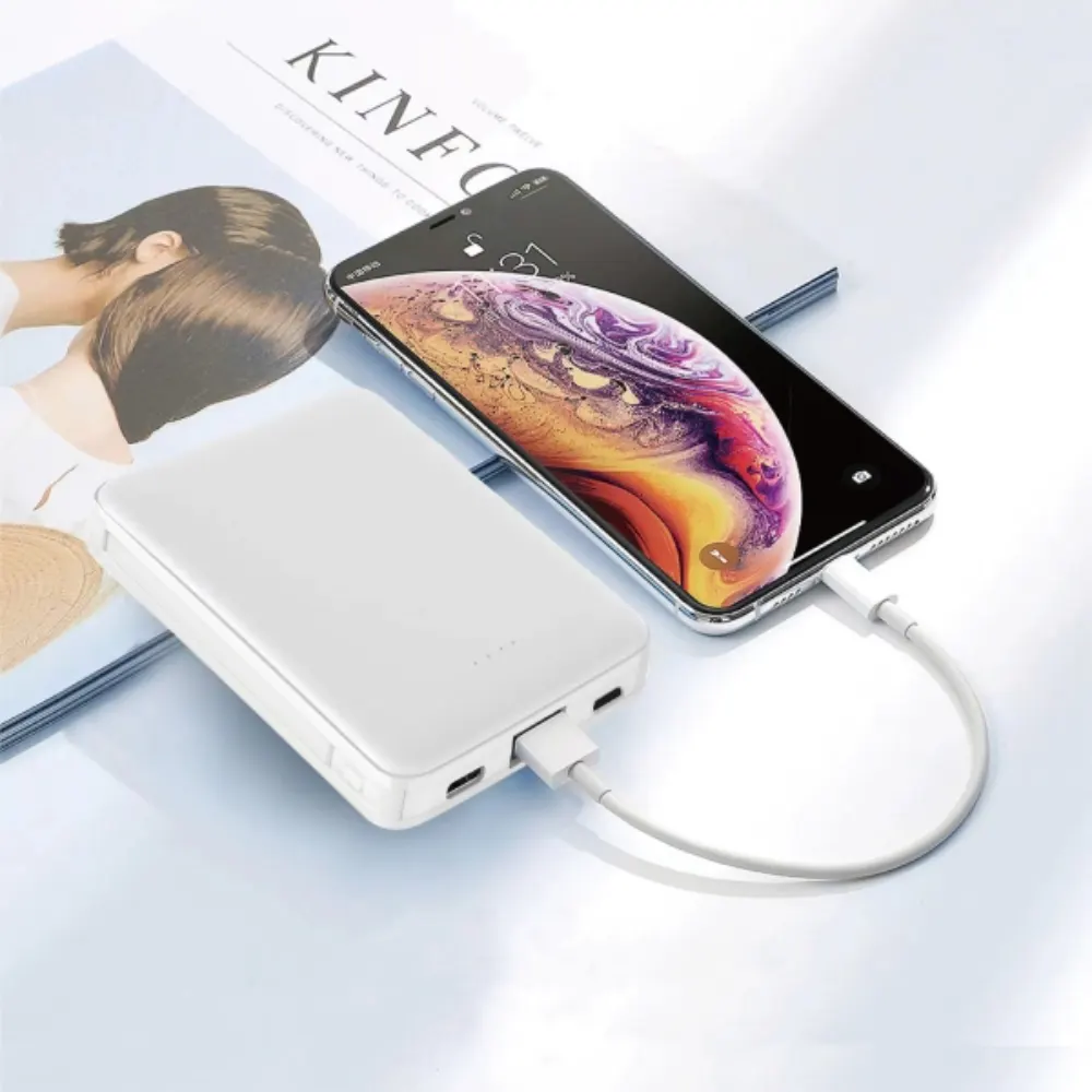 台灣製自帶雙線行動電源（5000 / 10000mAh）